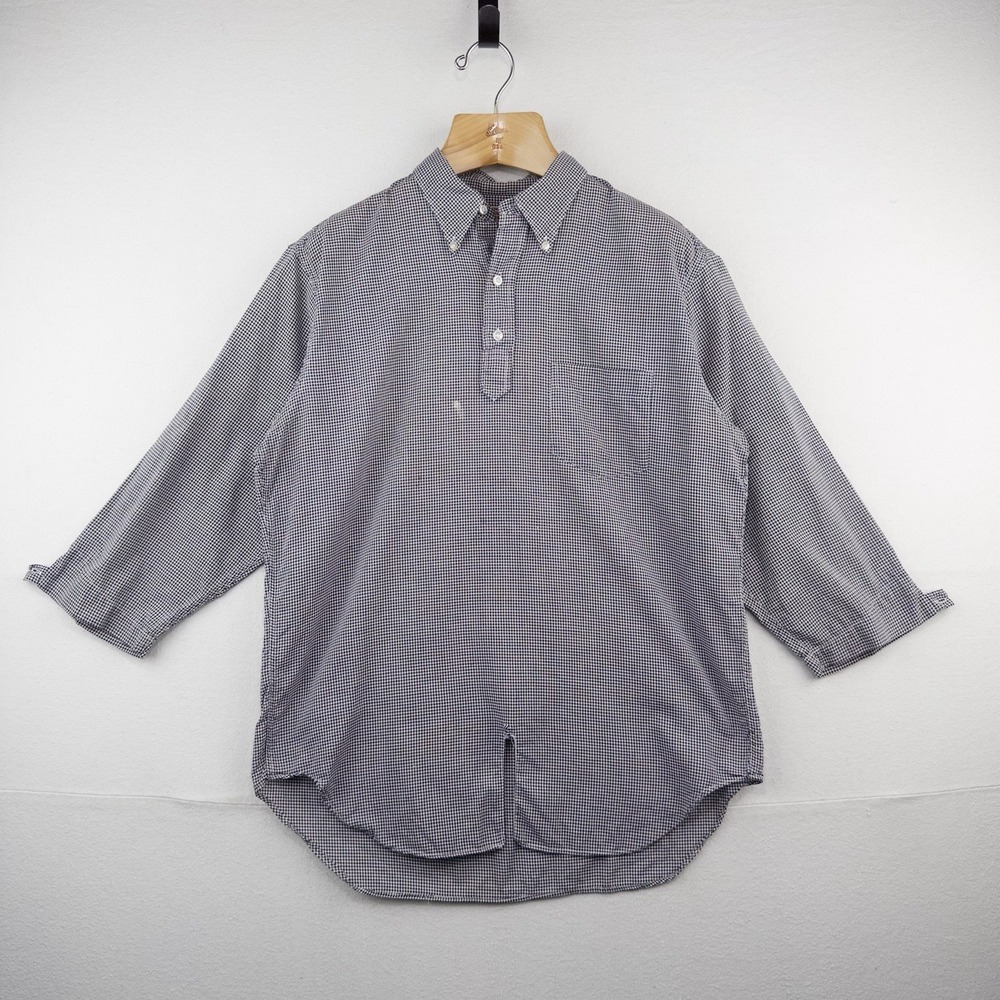 50's Vtg McGregor Shirt Men's L (16-17) Golden Key Tunic Popover Shirt Gingham